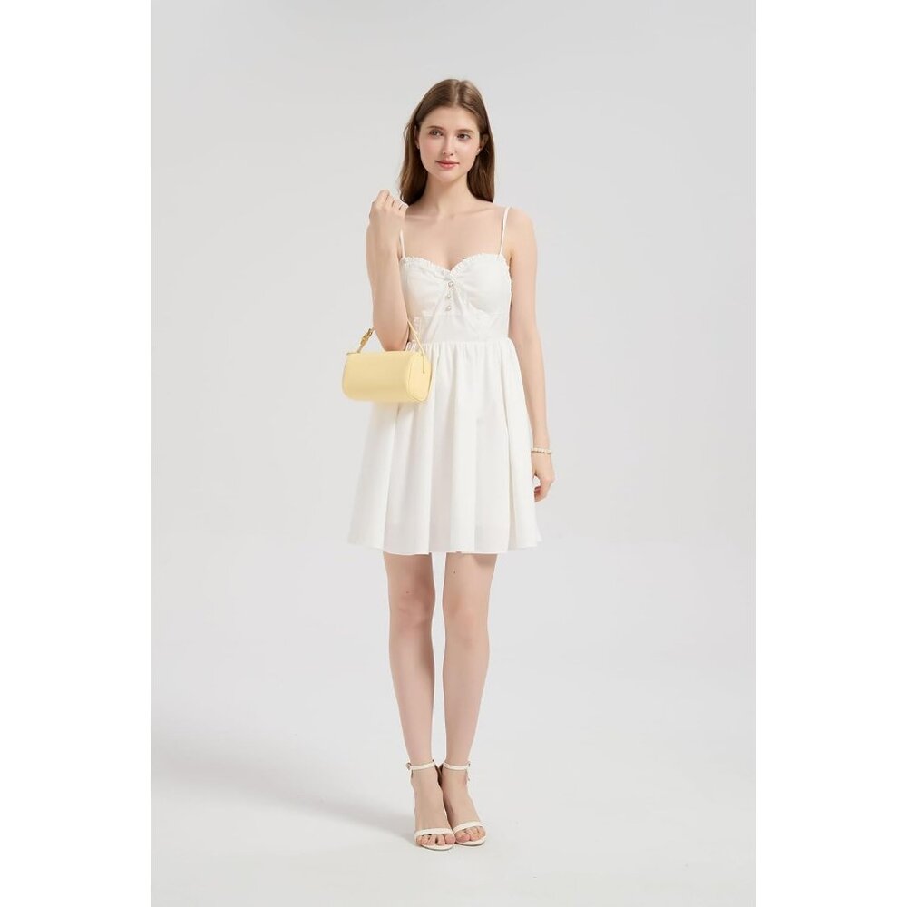 Women Baby Yellow Mini Crossbody  Vegan Leather HoboPurse with Adjustable Strap - Picture 2 of 7